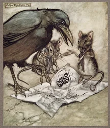 Nesmyslný křičel Solomon ve vzteku, od Petera Pana v Kensington Gardens od J. M. Barrieho (1860 - 1937), hospoda. 1906